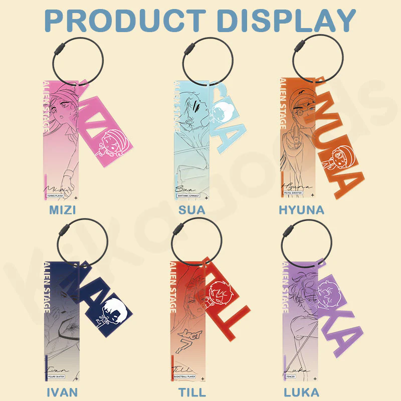 Alien Stage Passion Series Line Art Acrylic Keychain Blind Box - Image 3