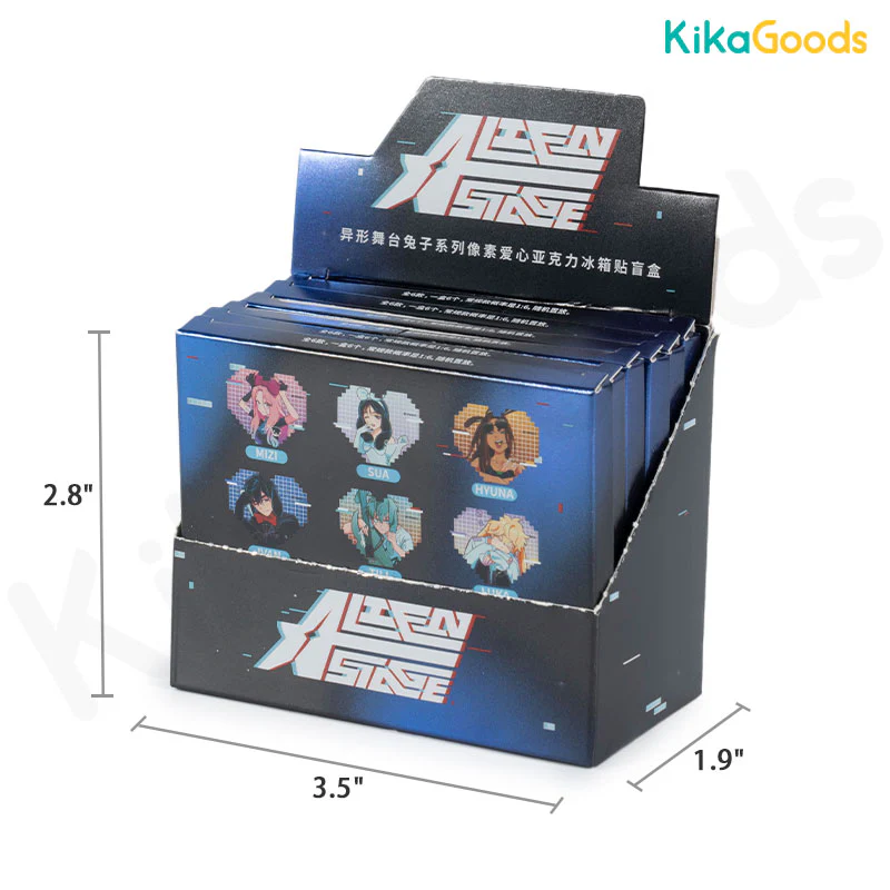 Alien Stage Rabbit Series Pixel Heart Acrylic Refrigerator Sticker Blind Box - Image 13