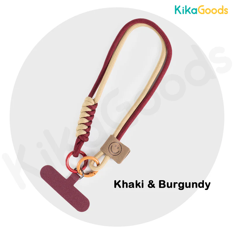 British Style Color-Blocked Woven Phone Strap - Image 7