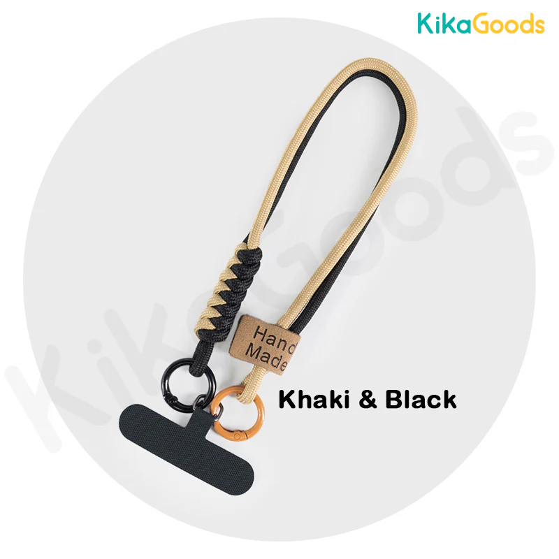 British Style Color-Blocked Woven Phone Strap - Image 9