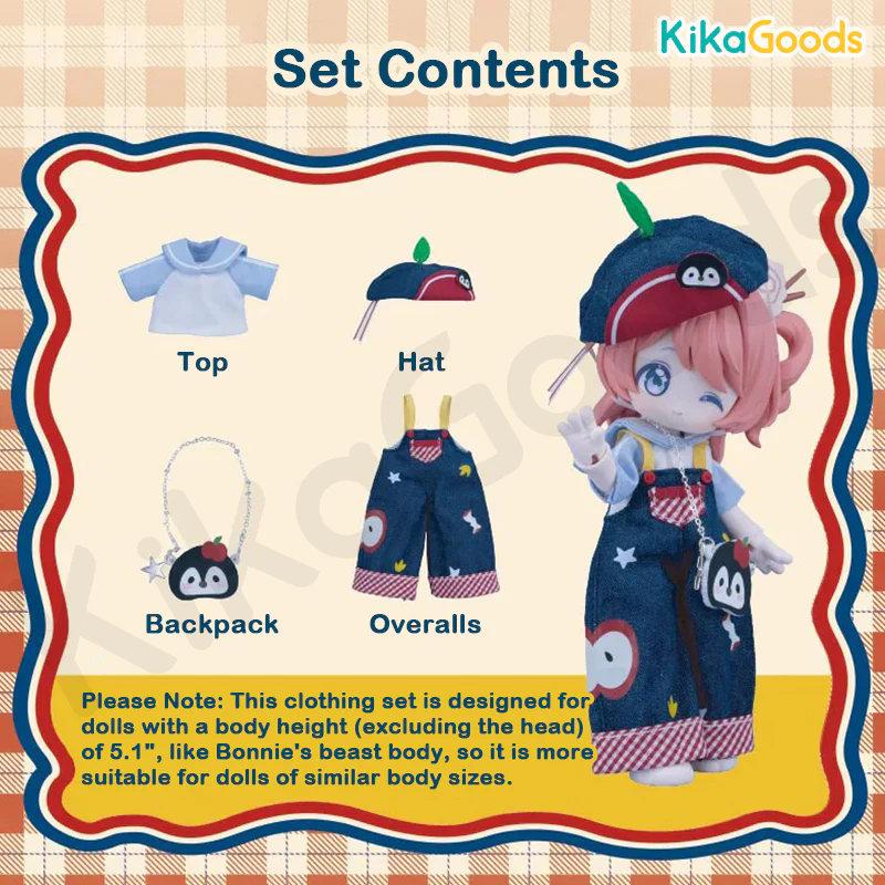 Daily Series Autumn Apple Tart 1/12 BJD Clothing Set - Image 3
