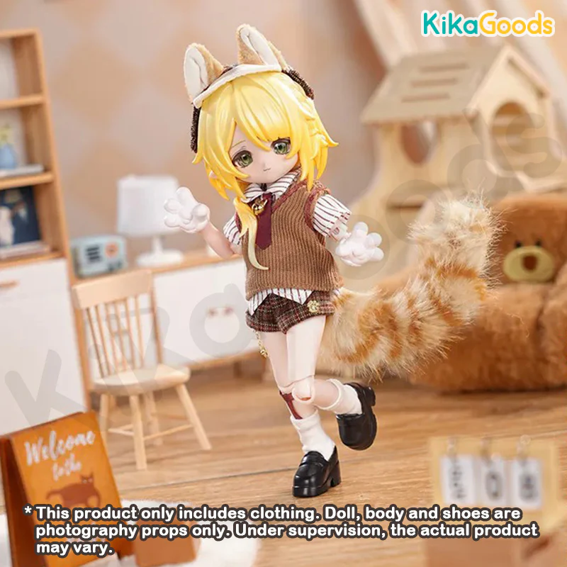 Daily Series Hyuga Fluffy Orange 1/12 BJD Clothing Set - Image 3