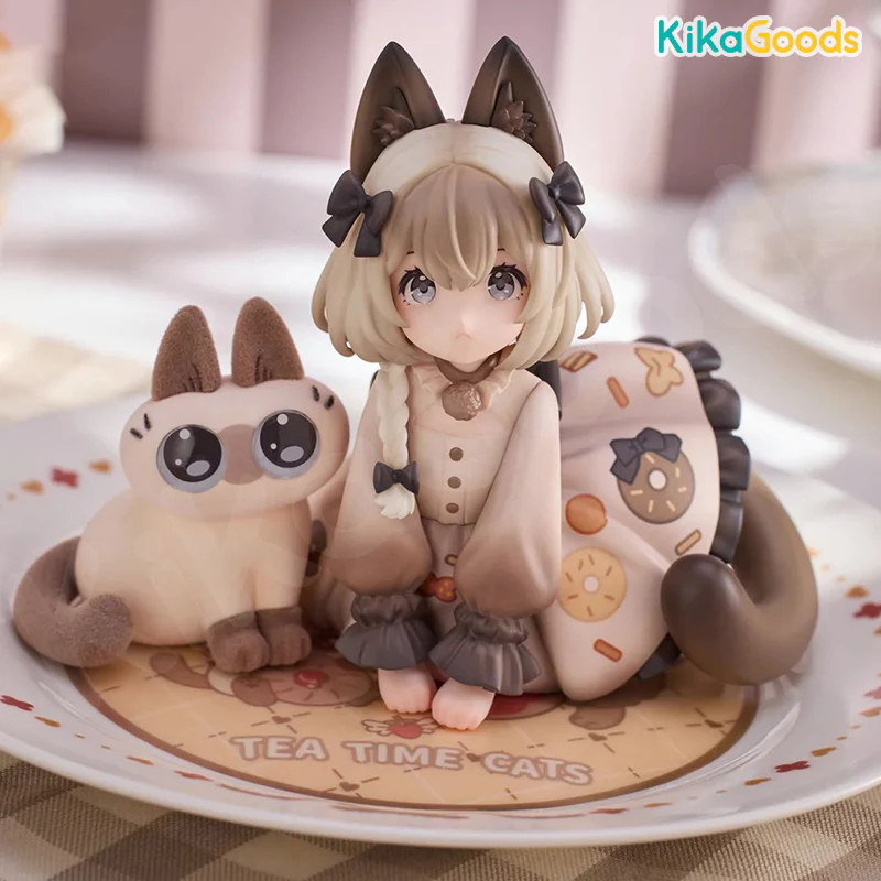 DLC Series Tea Time Cats × Nobeko Azukisan Siamese Cat Figure Limited Set - Image 2