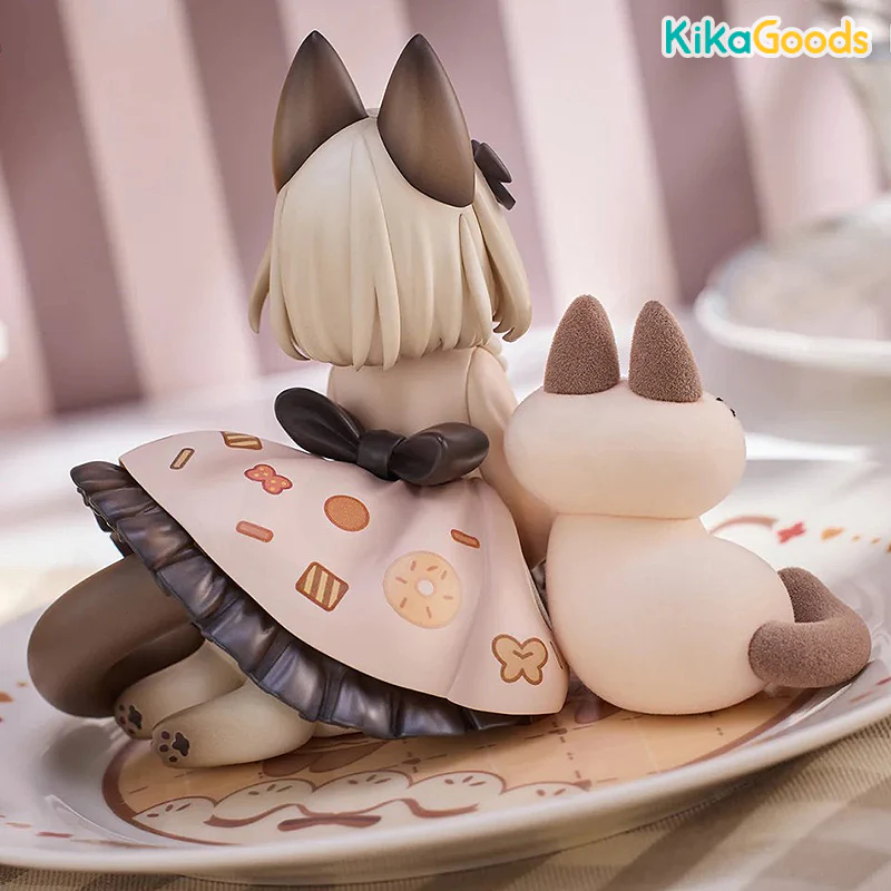 DLC Series Tea Time Cats × Nobeko Azukisan Siamese Cat Figure Limited Set - Image 3