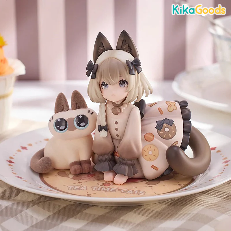 DLC Series Tea Time Cats × Nobeko Azukisan Siamese Cat Figure Limited Set - Image 6