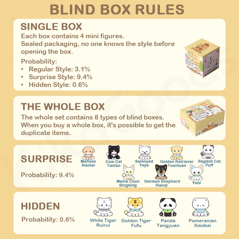 Doudou and Friends Mini Cute Beans Series Blind Box - Image 4