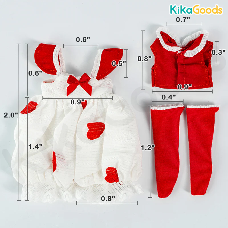 LuckyDoll Heart Princess Dress Series 1/6 Points BJD Clothing Set - Image 5