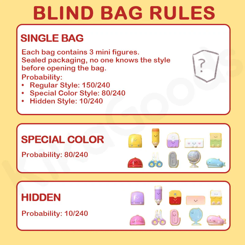 Mini Cute Bean Pencil Case Series Blind Bag - Image 3