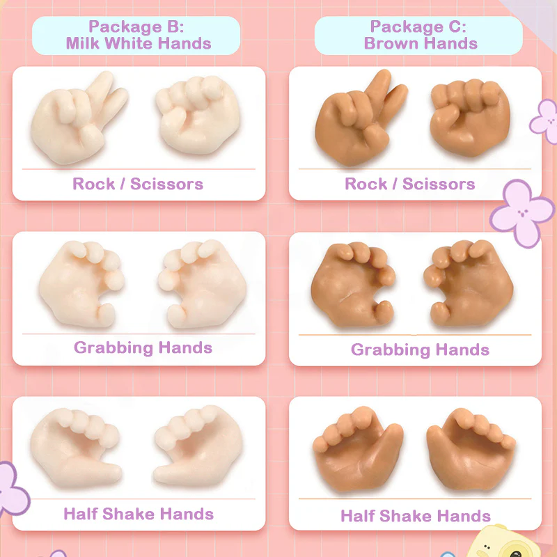 NAGI 1/12 MJD Action Figure Hands Accessories - Image 3