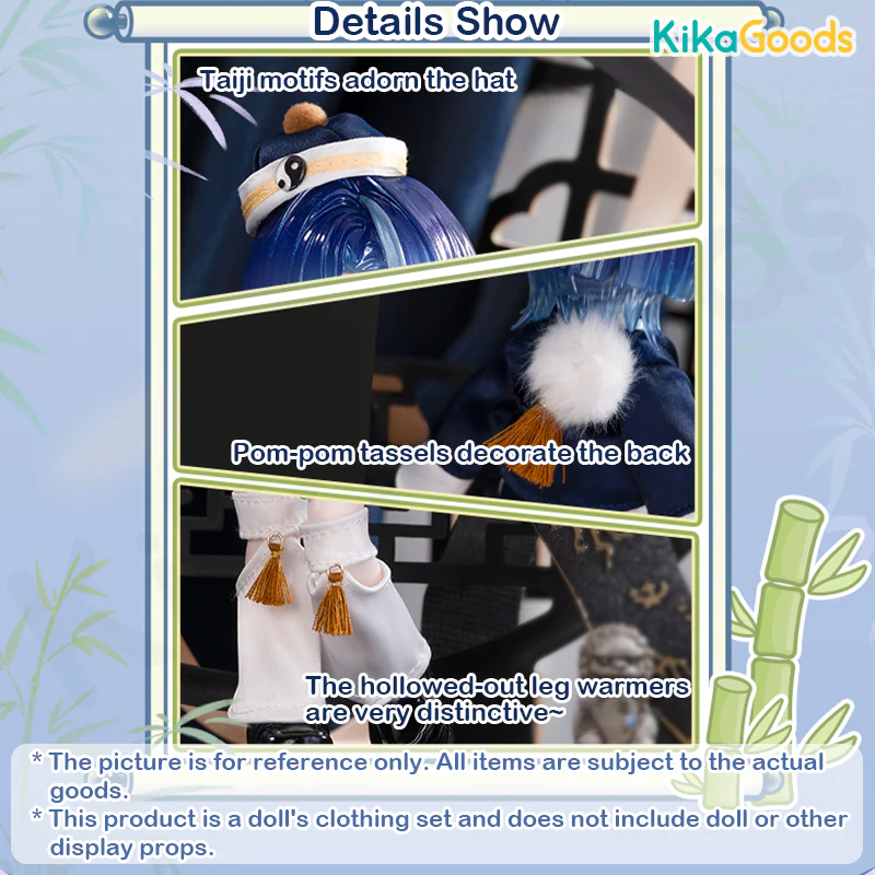 National Style Series Taoist Ruthlessness 1/12 BJD Clothing Set - Image 3