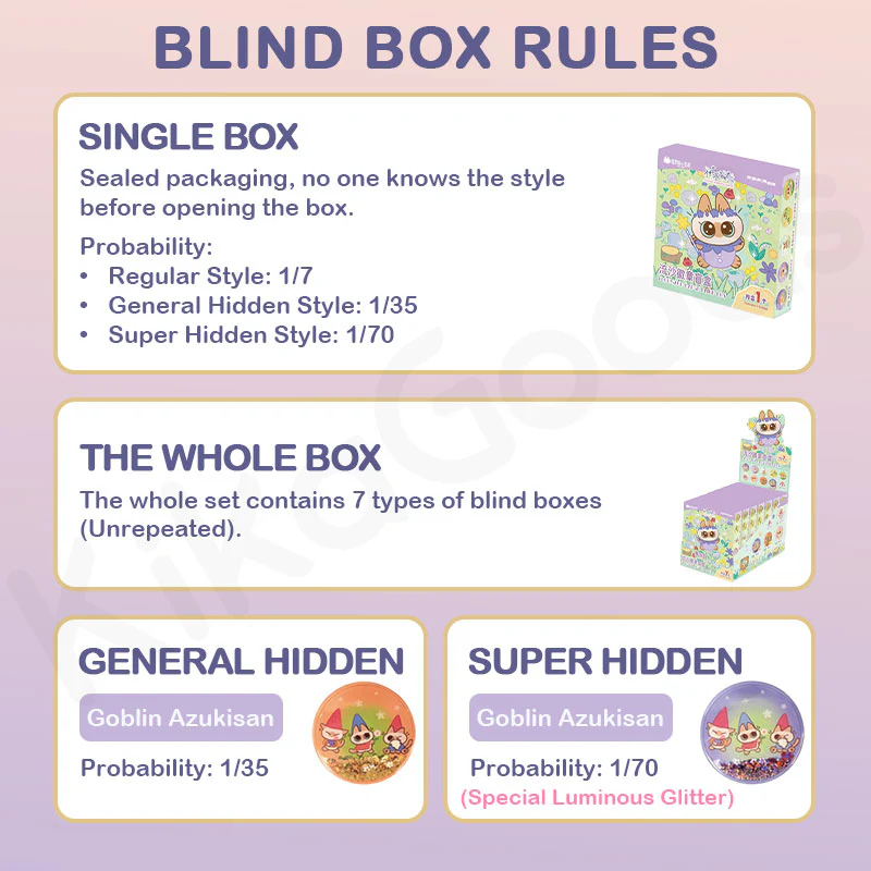 Nobeko Azukisan Wonderful Garden Series Flow Sand Badge Blind Box - Image 3