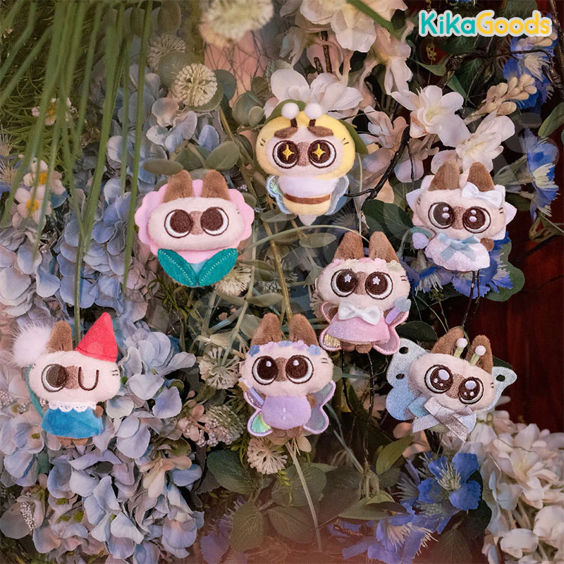 Nobeko Azukisan Wonderful Garden Series Plush Hair Clip Blind Box - Image 9
