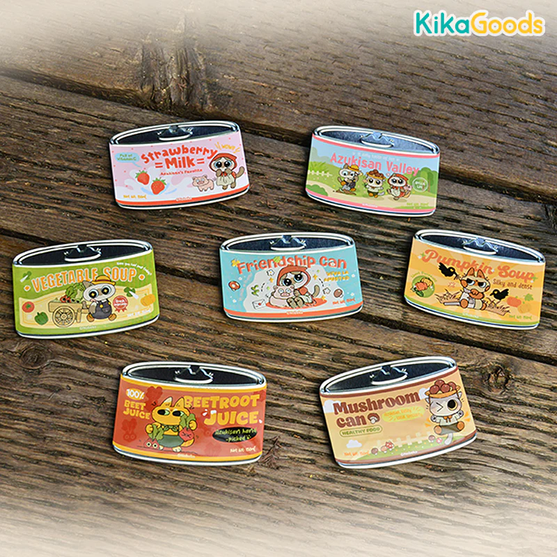 Nobeko Azukisan's Valley Series Canned Cat Badge Blind Box - Image 3