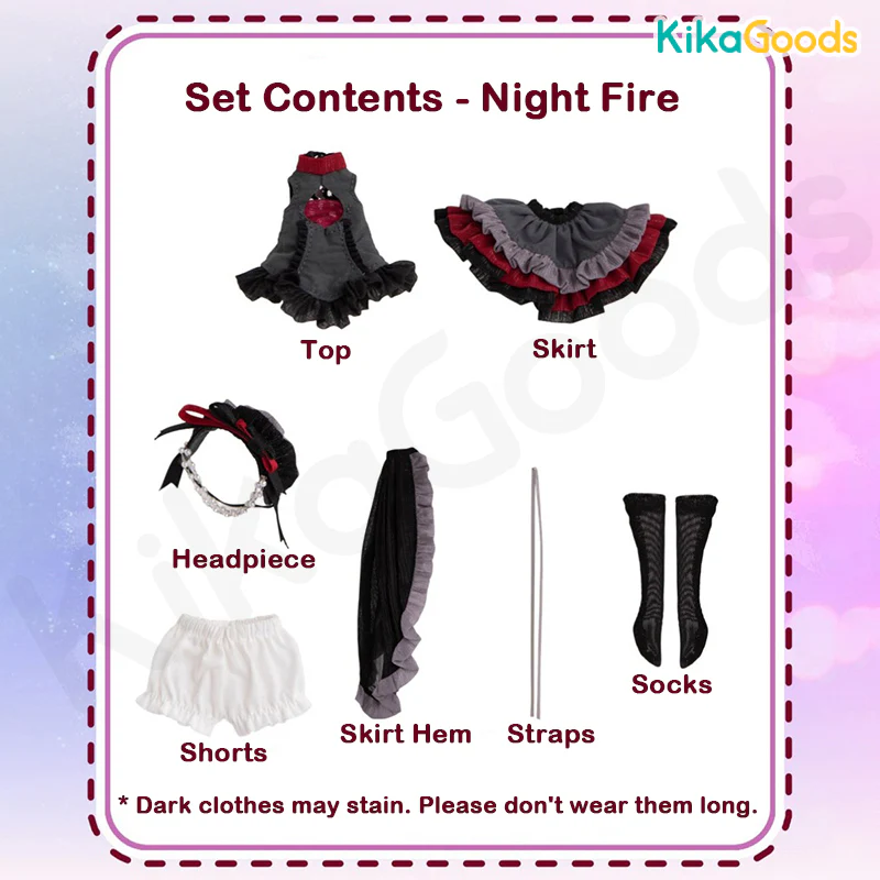 Penny's Box Night Fire & Colored Glaze 1/8 BJD Clothing Set - Image 6