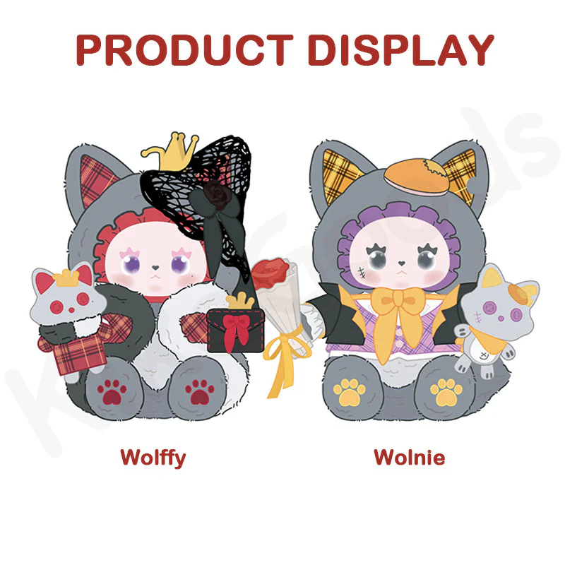 Pleasant Goat and Big Big Wolf X EMMA Grey and Red CP Limited Plush Figure Set - Image 10