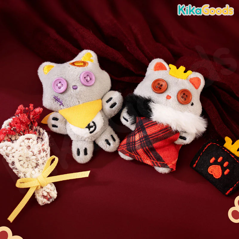 Pleasant Goat and Big Big Wolf X EMMA Grey and Red CP Limited Plush Figure Set - Image 5