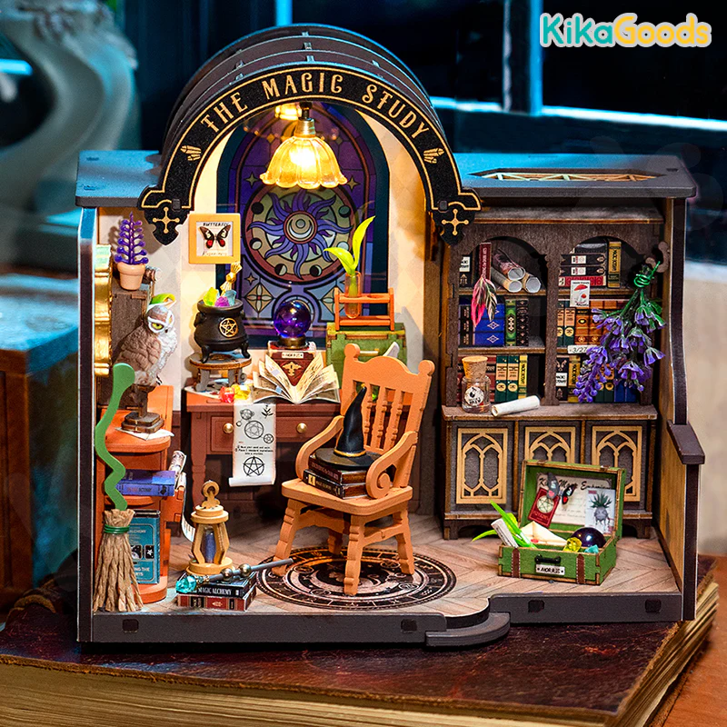 Rolife 3D DIY Wooden Miniature House - The Magic Study - Image 3