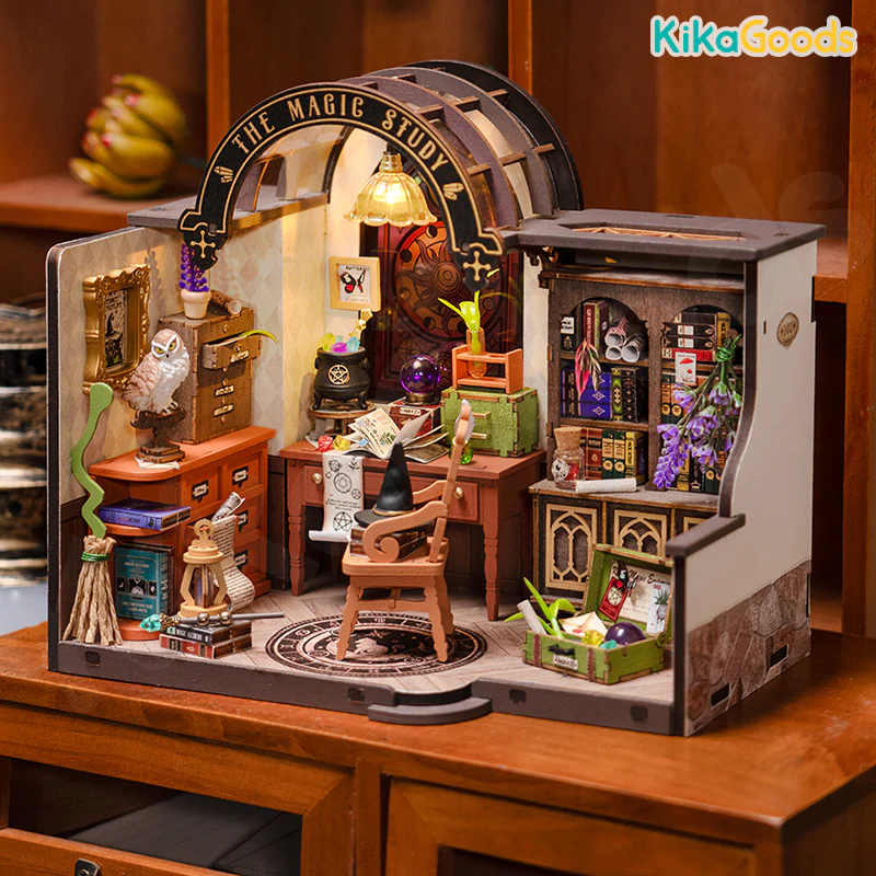 Rolife 3D DIY Wooden Miniature House - The Magic Study - Image 6