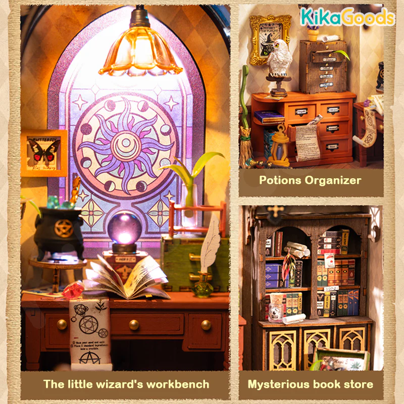Rolife 3D DIY Wooden Miniature House - The Magic Study - Image 9