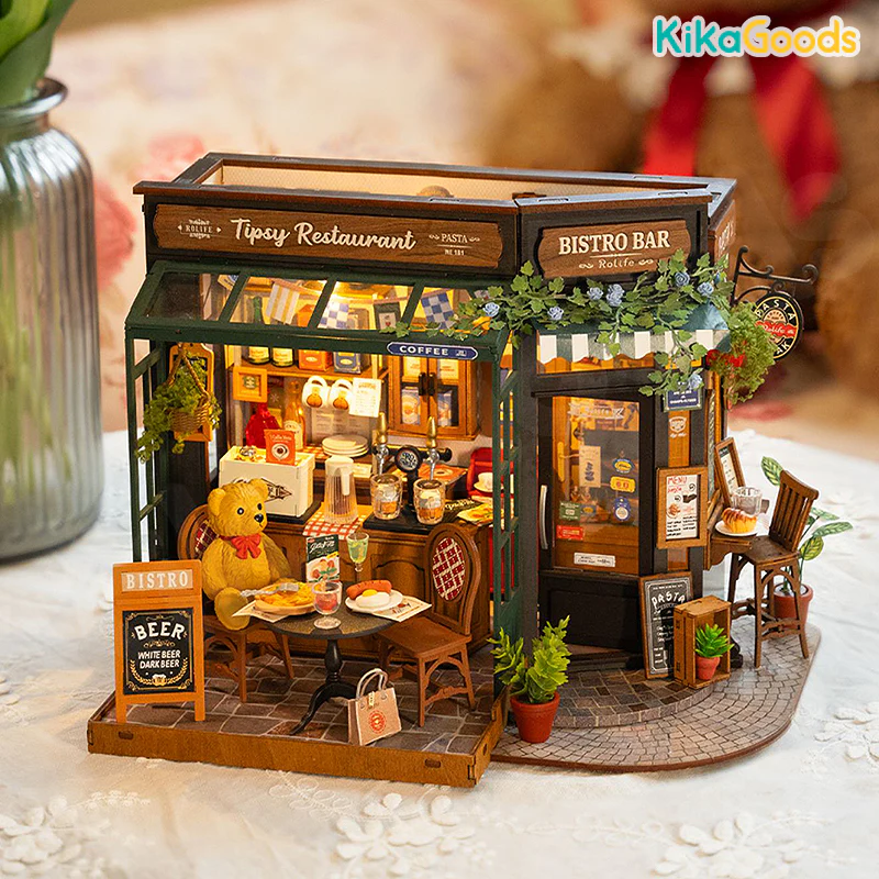 Rolife 3D DIY Wooden Miniature House - Tipsy Restaurant - Image 5