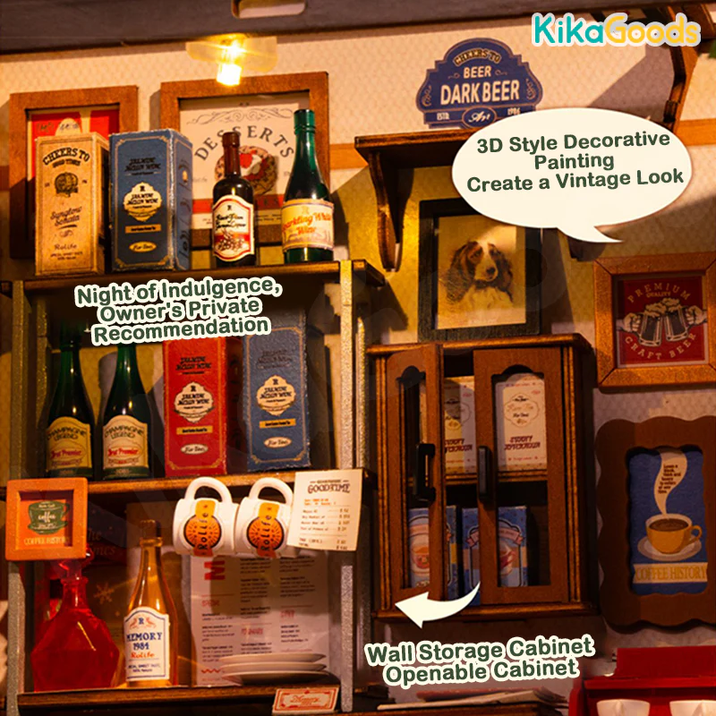 Rolife 3D DIY Wooden Miniature House - Tipsy Restaurant - Image 9