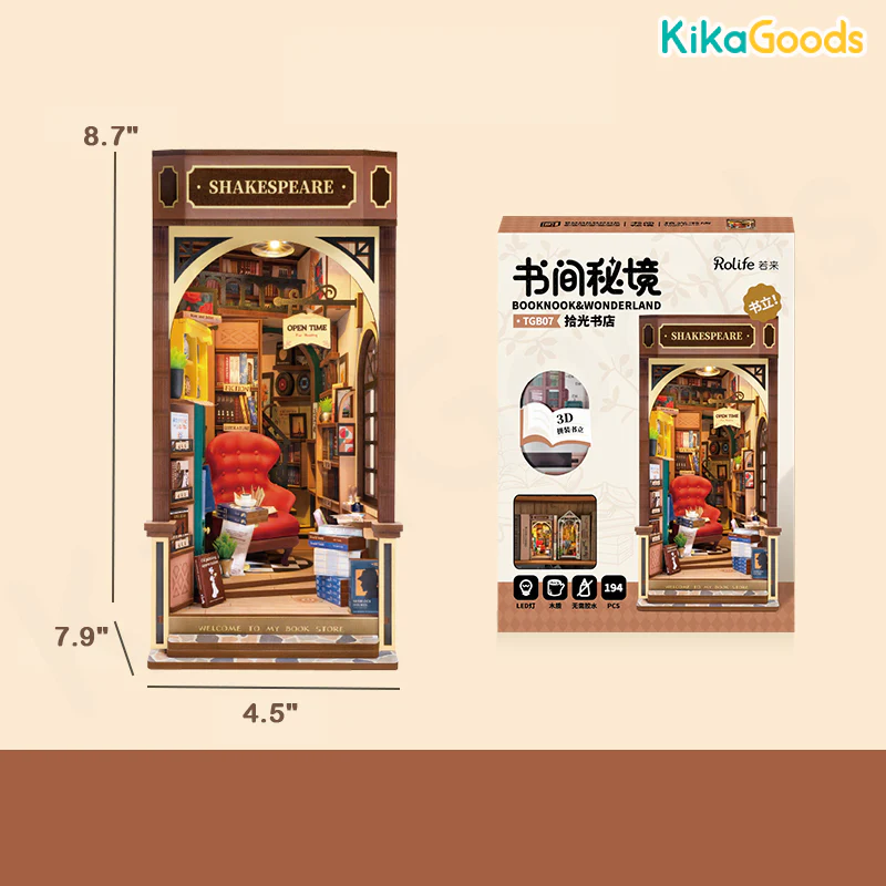 Rolife Book Nook Shelf Insert - Bookstore - Image 11