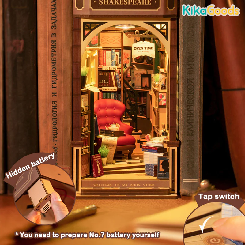 Rolife Book Nook Shelf Insert - Bookstore - Image 2