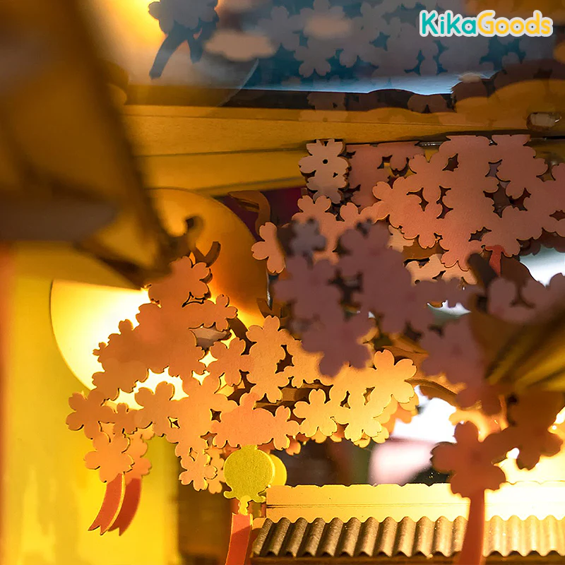Rolife Book Nook Shelf Insert - Falling Sakura - Image 10