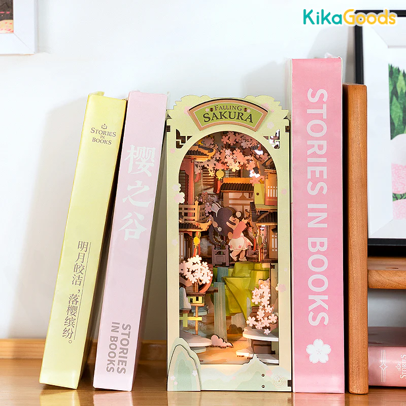 Rolife Book Nook Shelf Insert - Falling Sakura - Image 11