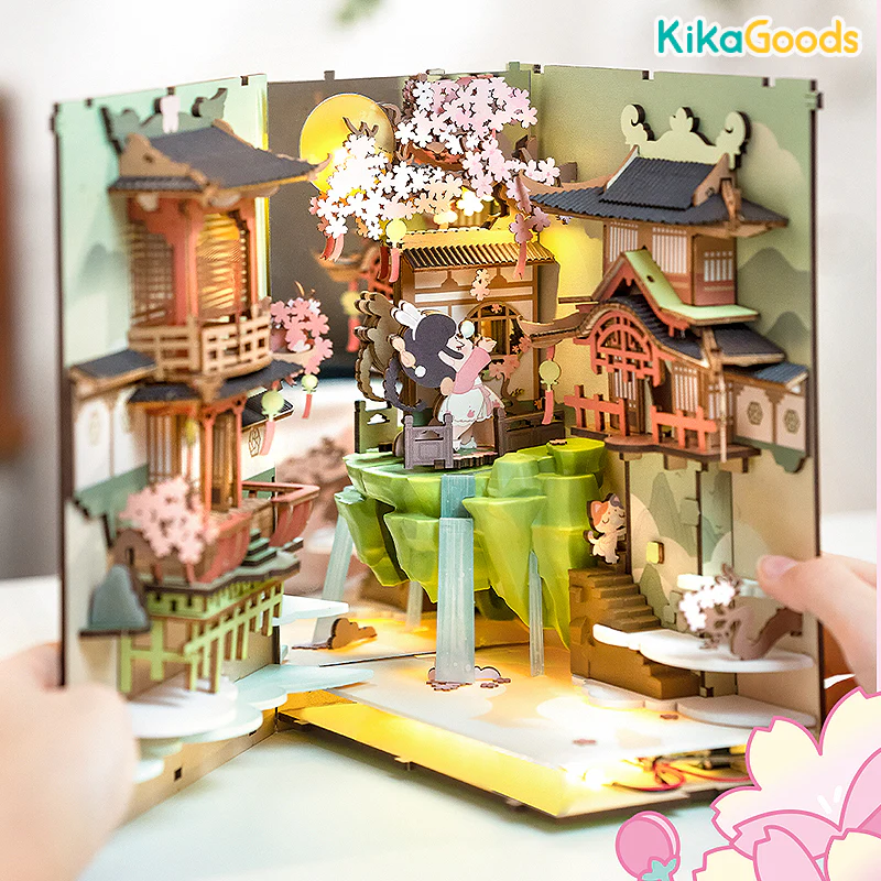 Rolife Book Nook Shelf Insert - Falling Sakura - Image 2
