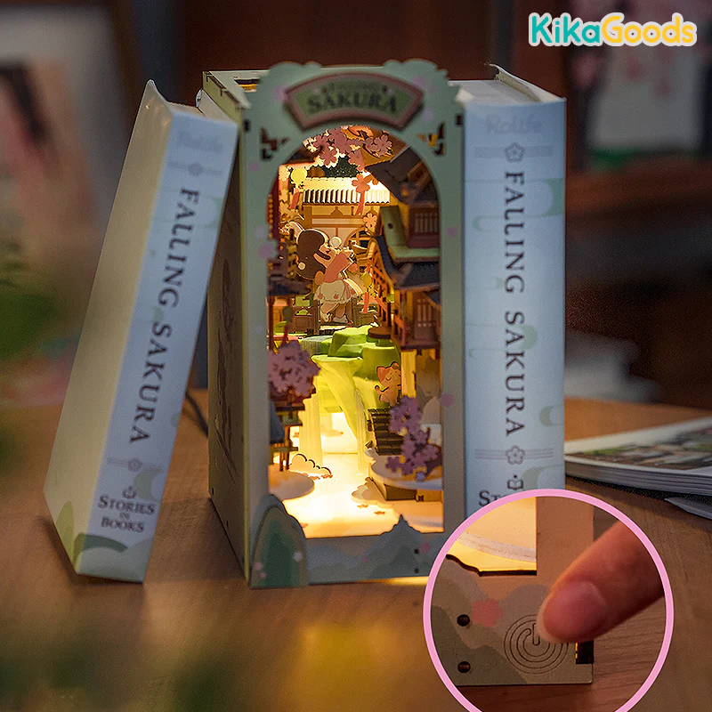 Rolife Book Nook Shelf Insert - Falling Sakura - Image 3