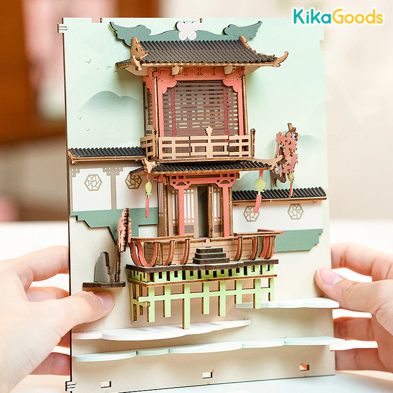 Rolife Book Nook Shelf Insert - Falling Sakura - Image 6