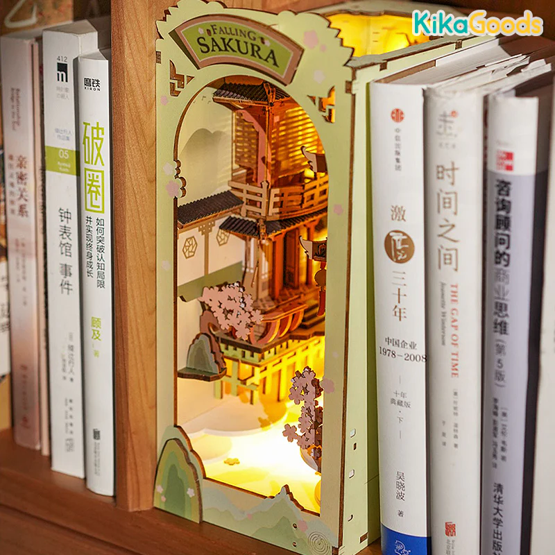 Rolife Book Nook Shelf Insert - Falling Sakura - Image 8