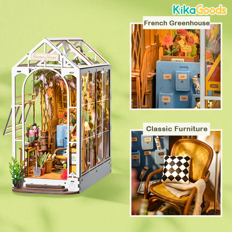 Rolife Book Nook Shelf Insert - Garden House - Image 7
