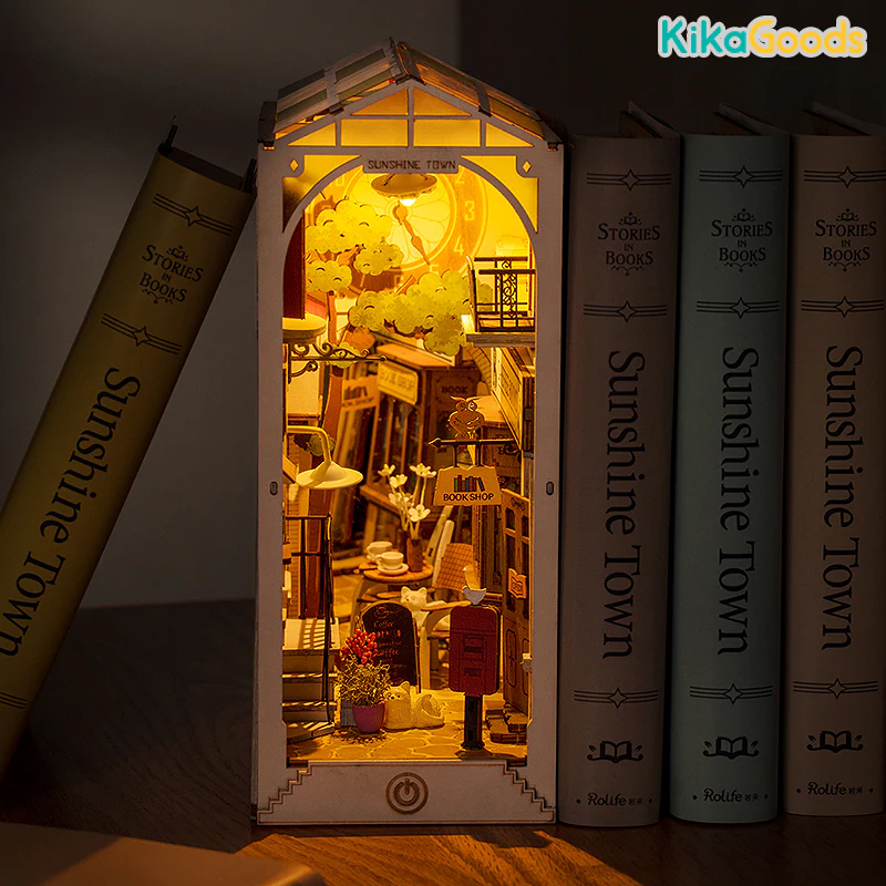 Rolife Book Nook Shelf Insert - Sunshine Town - Image 2