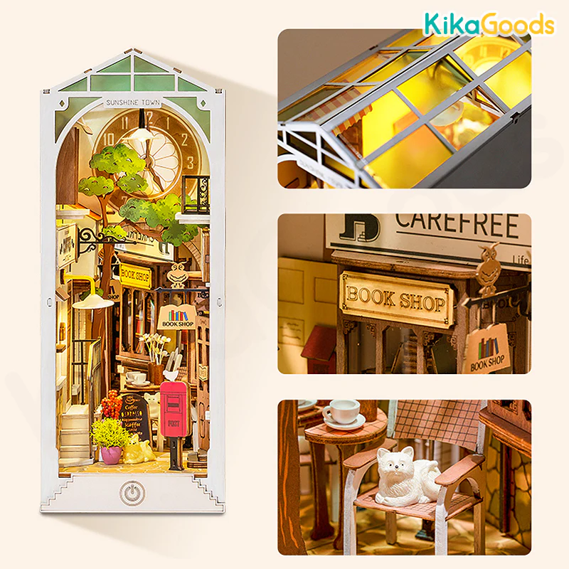 Rolife Book Nook Shelf Insert - Sunshine Town - Image 5