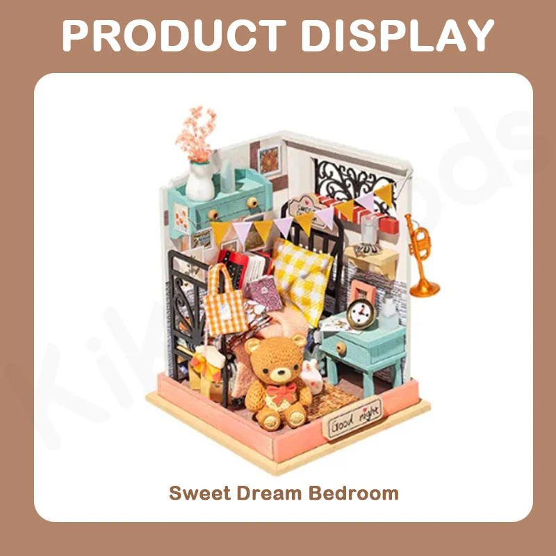 Rolife Little & Warm Space Series DIY Miniature House - Sweet Dream Bedroom - Image 3