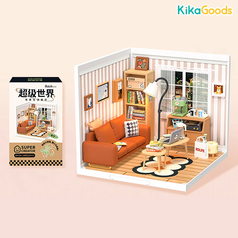 Rolife Super Creator DIY Miniature House - Cozy Living Lounge - Image 5