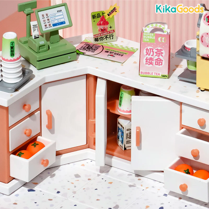 Rolife Super Creator DIY Miniature House - Double Joy Bubble Tea - Image 9