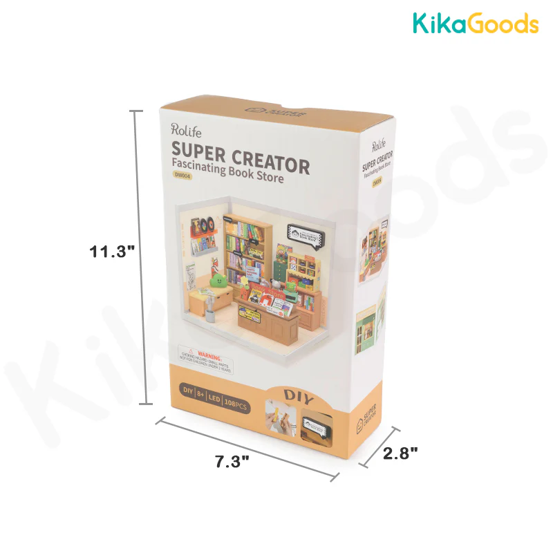 Rolife Super Creator DIY Miniature House - Fascinating Book Store - Image 11