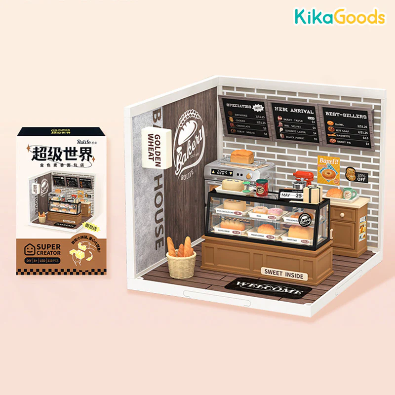Rolife Super Creator DIY Miniature House - Golden Wheat Bakery - Image 7
