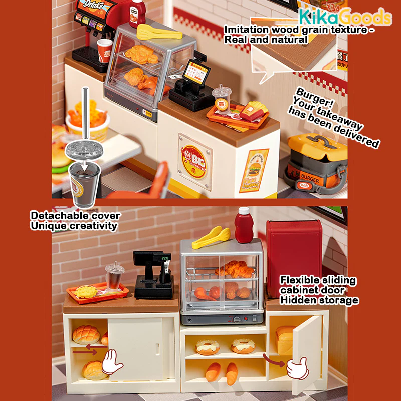 Rolife Super Creator DIY Miniature House - Happy Burger Shop - Image 4