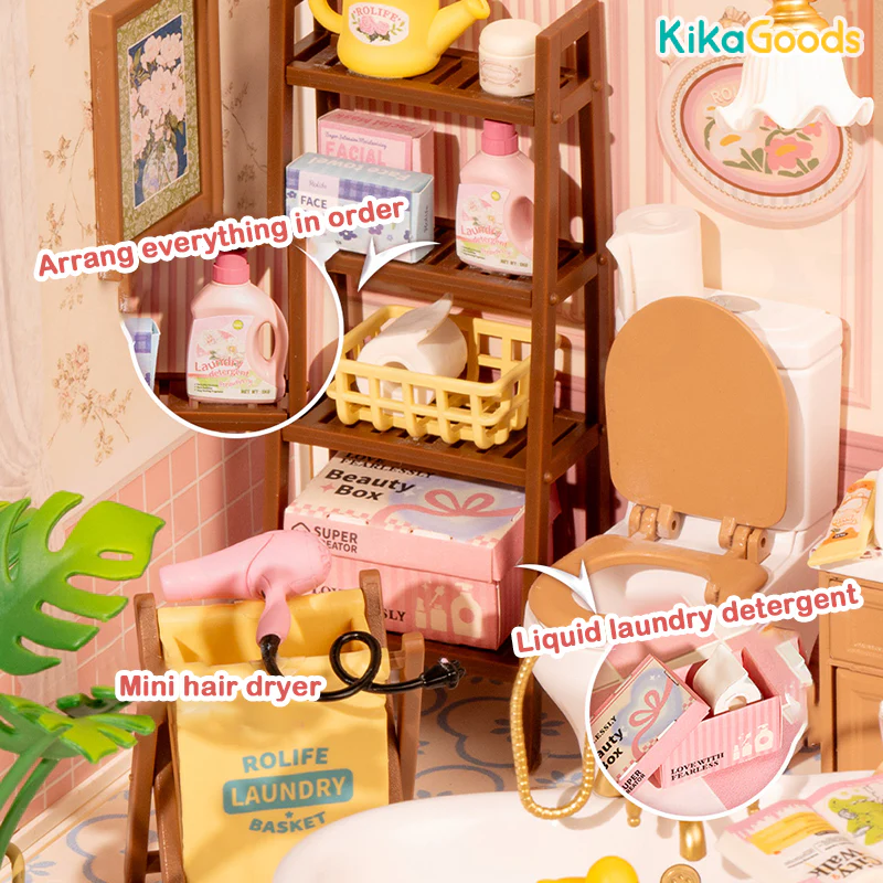 Rolife Super Creator DIY Miniature House - Pop Bubble Bathroom - Image 5