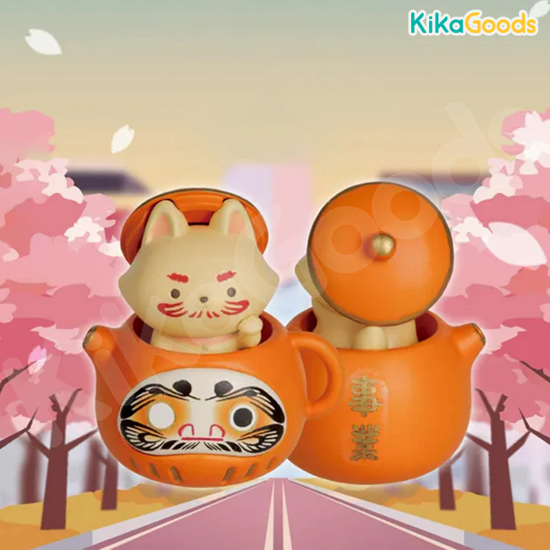 Tea Fox Daruma Series 6 Protective Omamori Blind Box - Image 8