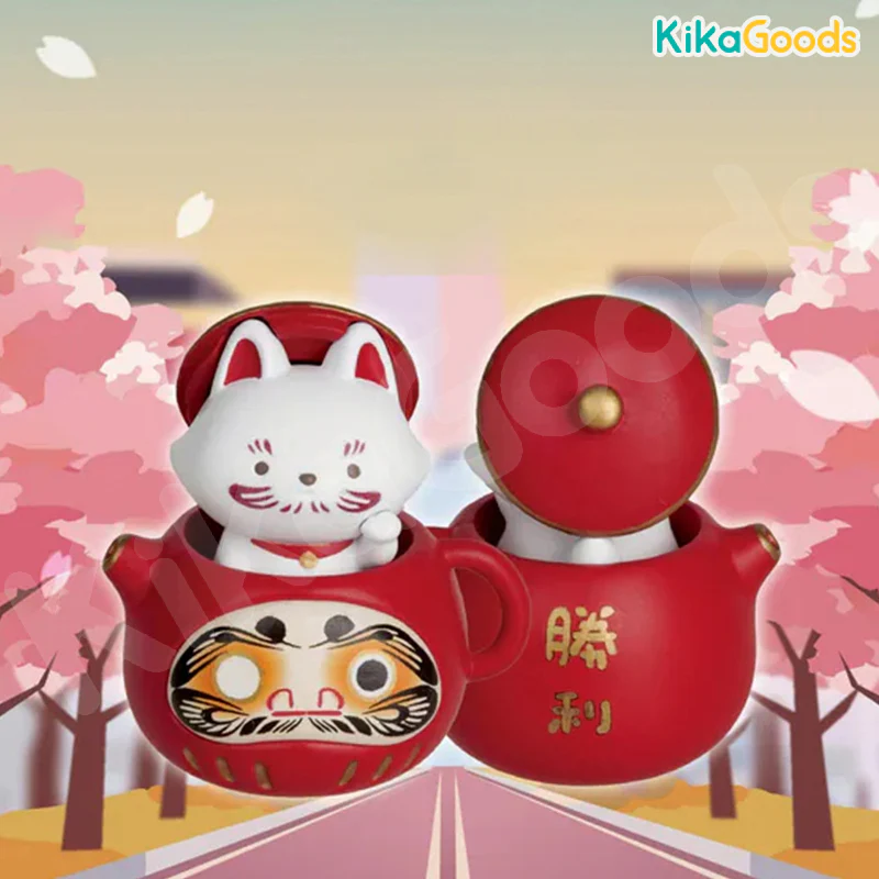 Tea Fox Daruma Series 6 Protective Omamori Blind Box - Image 9
