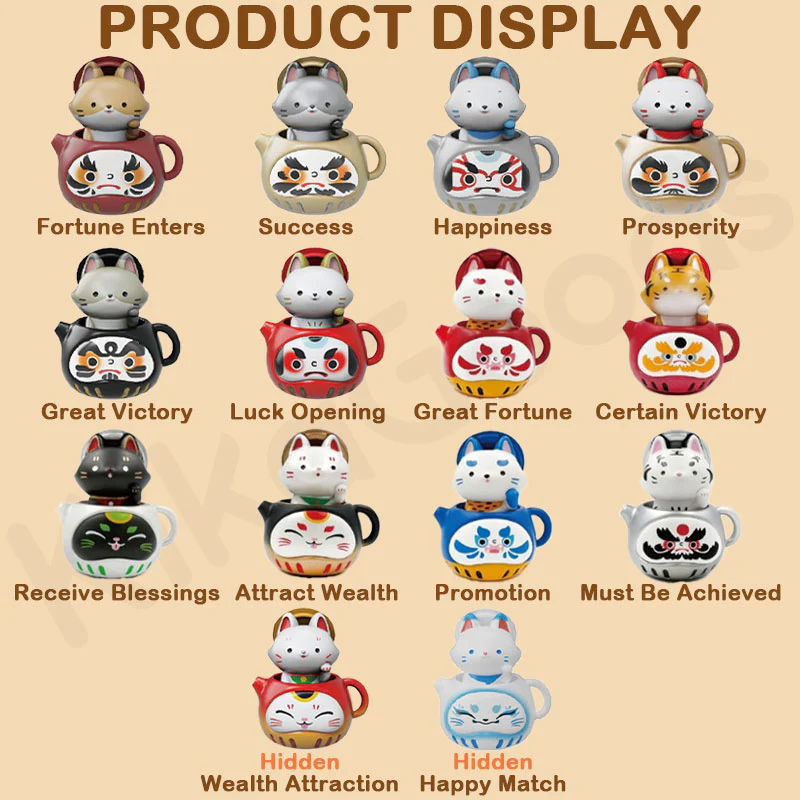 Teapot Fox Daruma 1 + 2 Series Blind Box - Image 2
