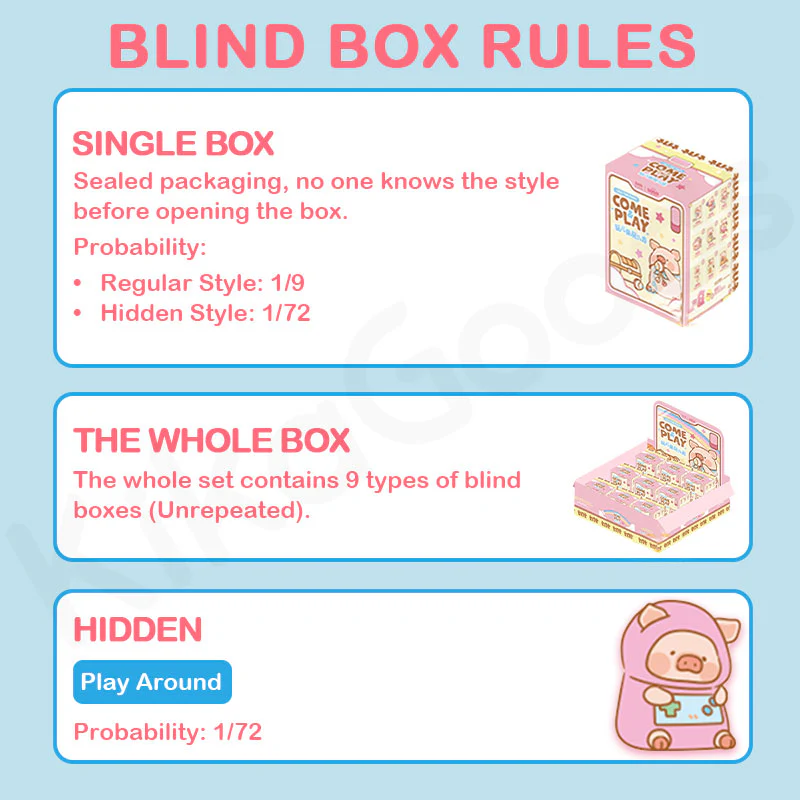 TNTSPACE x LuLu the Piggy Come Play Series Plush Pendent Blind Box - Image 3